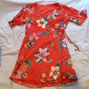 Floral wrap dress